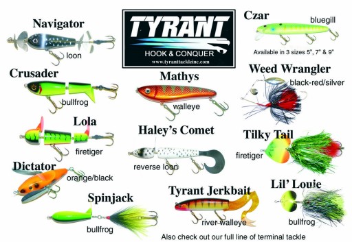 Tyrant 6 1/2" TOP Water HALEY'S COMET TCH2002 in LOON Musky/Pike Fishing 