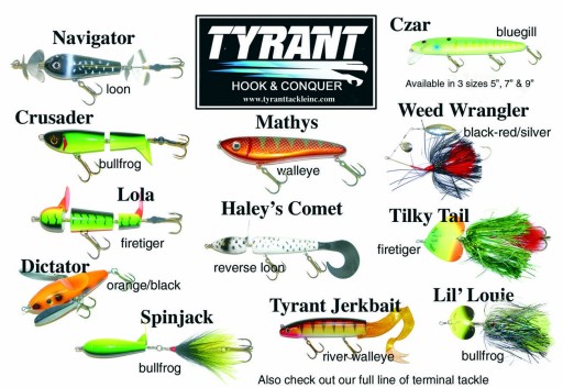 Muskie fishing tackle, lures and musky fishing baits from Tyrant Fishing  Tackle - Home Page